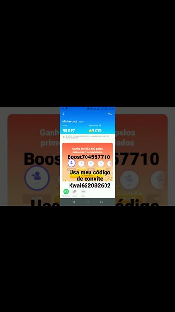 VAMOS GANHAR DINHEIRO REAL 💸💰? USA MEU CÓDIGO DE CONVITE E GANHE ATÉ 20 REAIS E IMPULSE COM MEU Cód