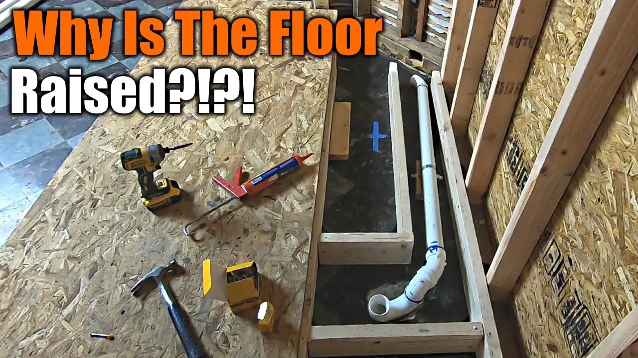 Craziest Bathroom I Ever Built | Framing The Raised Floor And Plumbing | THE HANDYMAN |