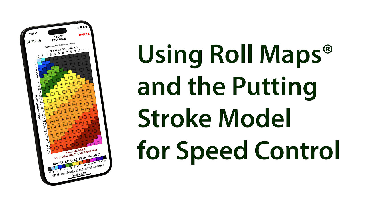 Using Roll Maps® and the Putting Stroke Model for Speed Control