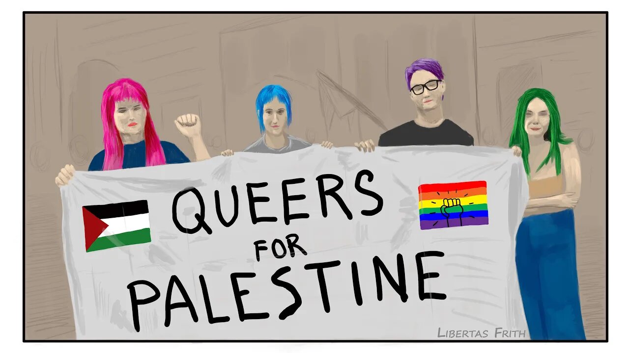 Queers for Palestine Palestine for Queers Timelapse Drawing