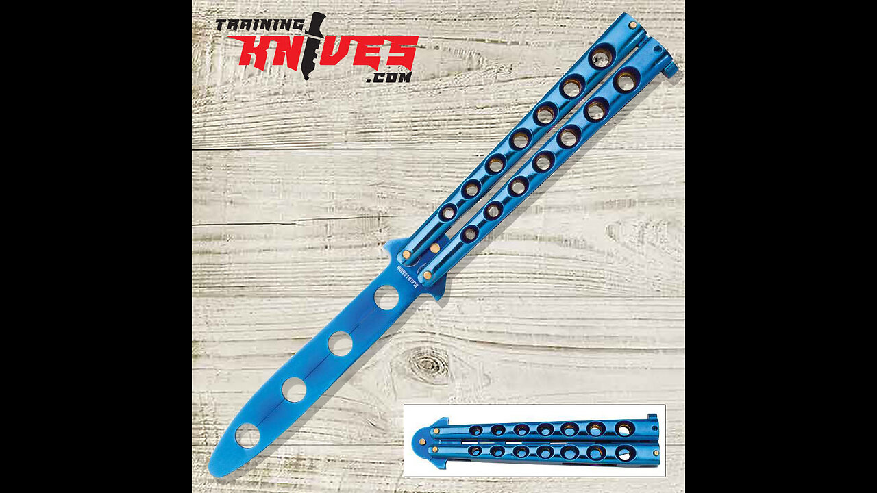 Black Legion Blue Titanium Balisong Butterfly Trainer BV430