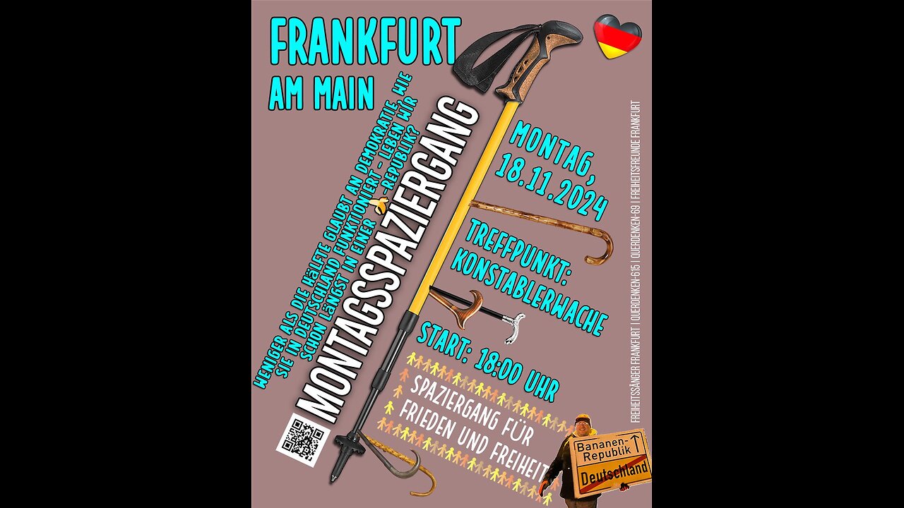 Leben wir in einer 🍌-Republik? #DauerwelleDemoreport und #KLARTEXT @ Frankfurter Montagsspaziergang