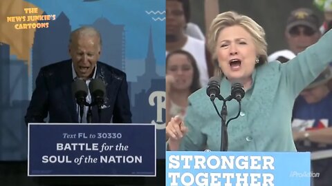 Biden vs Clinton: Campaigning In The Rain.