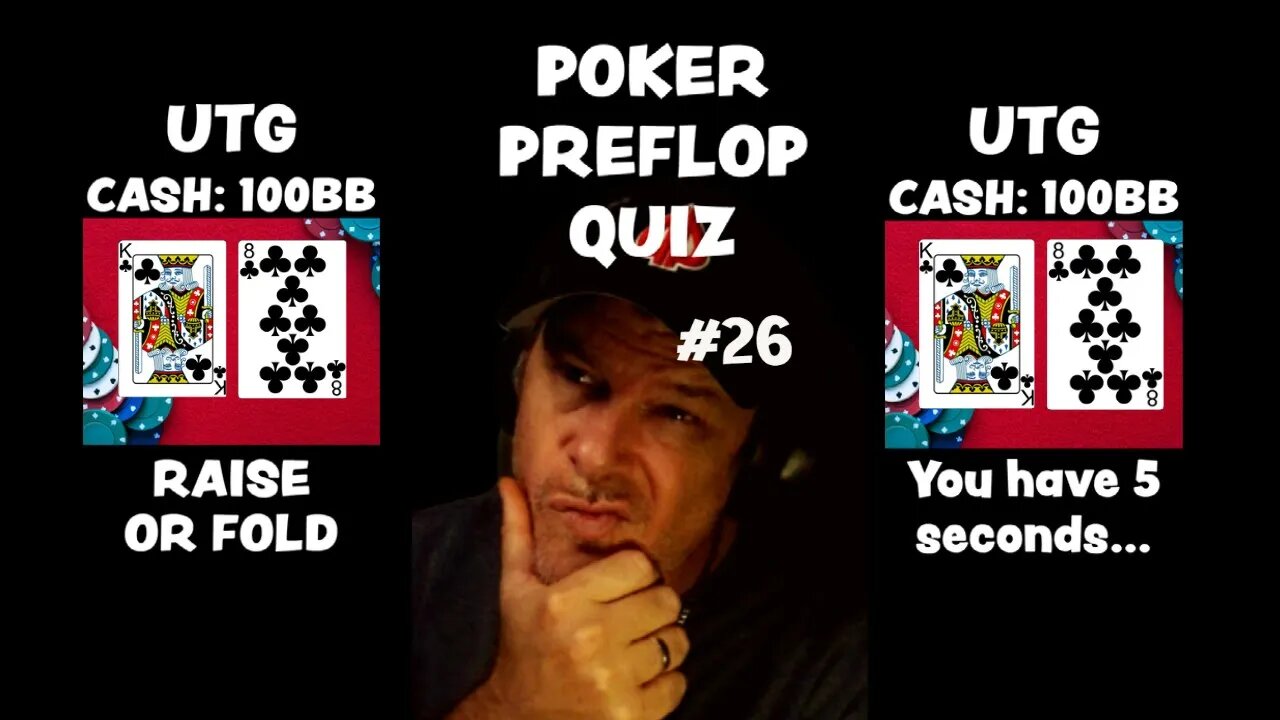 POKER PREFLOP QUIZ #26 - RAISE OR FOLD?