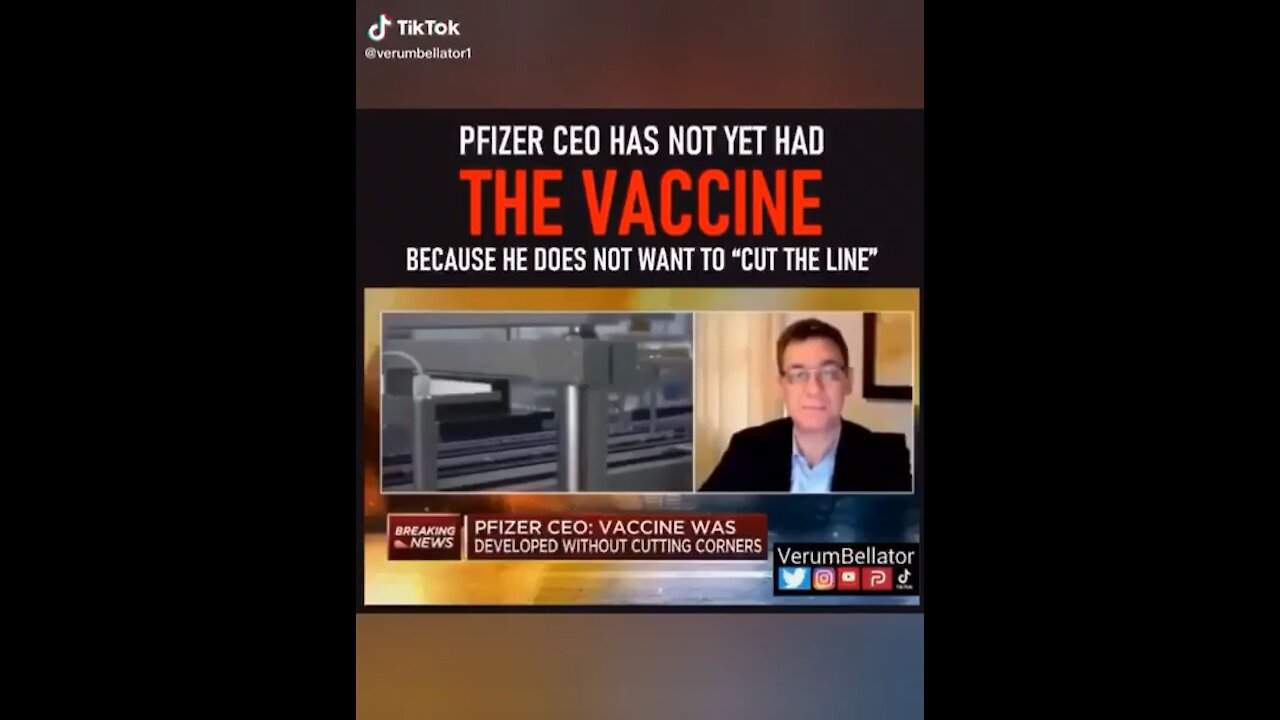 CEO of PFIZER had NOT had the shot