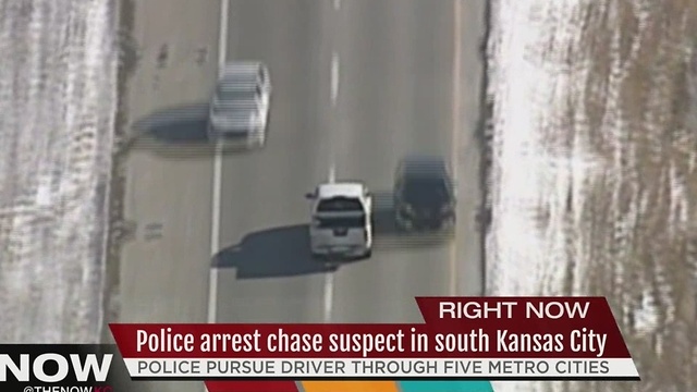Man in custody after hour-long chase in KC metro
