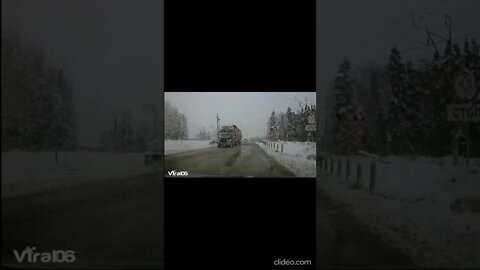 Train crash caught on dashcam #shorts