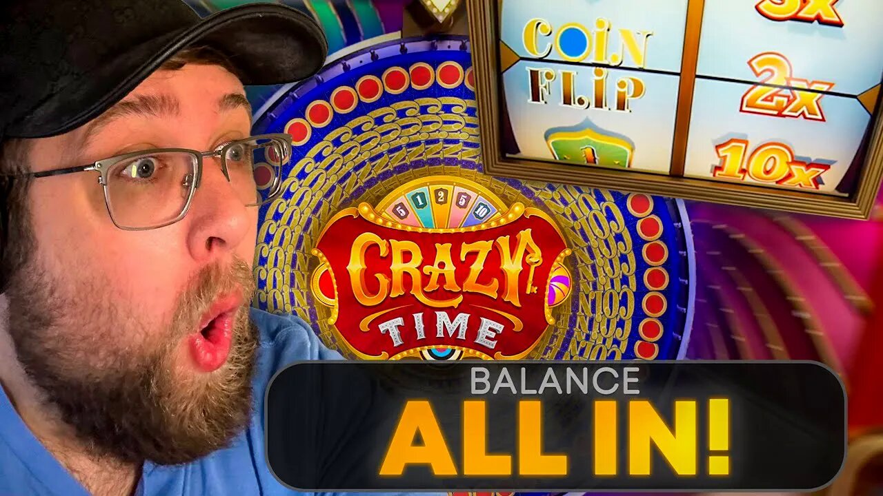 ALL IN 2X TOP SLOT COINFLIP ON CRAZY TIME!