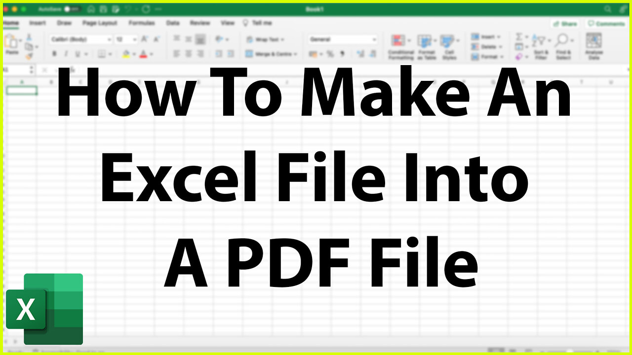 How To Make An Excel File Into A PDF File - Excel Tutorial