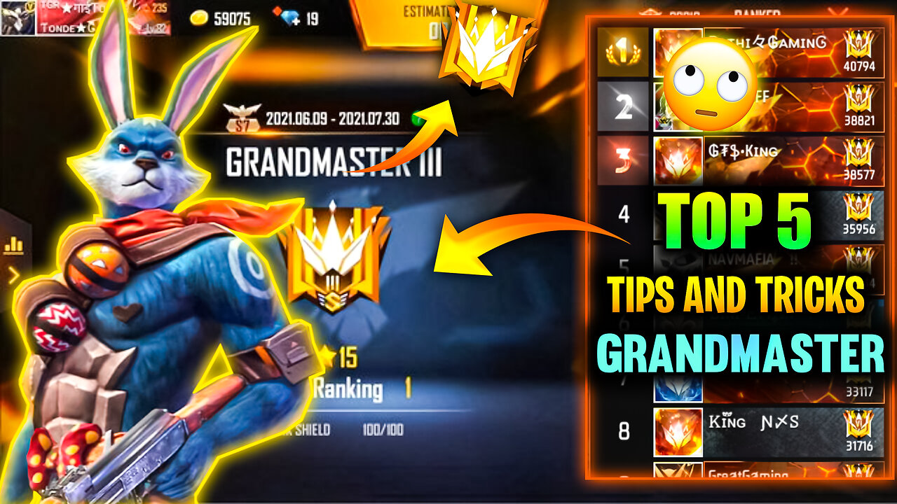 Top 5 Rank Pushing Tricks|Best Tips For Br Rank Push|Bot Sanju