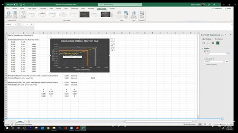 maurieo CREATES A TREND LINE IN EXCEL TO PREDICT VALUES