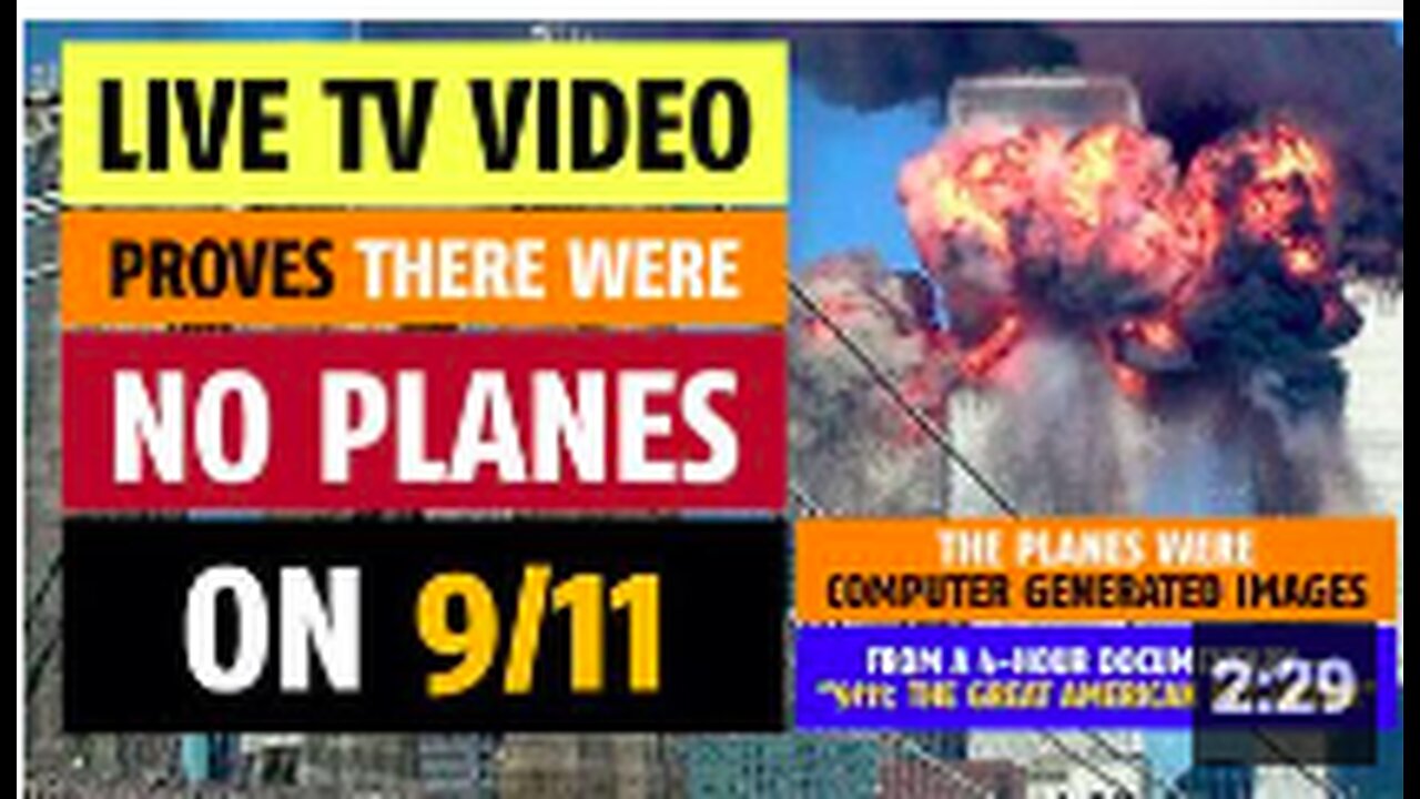 Live TV video proves no planes hit the World Trade Center on 9/11