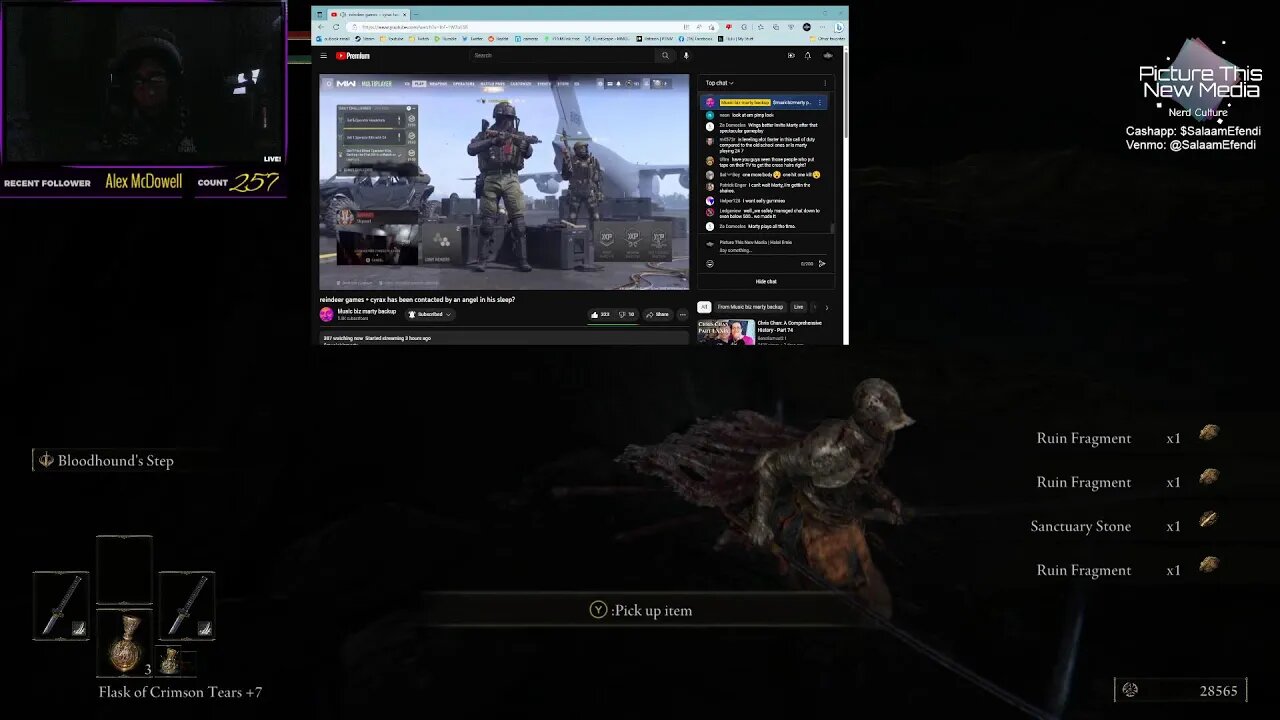 Cyraxx Is High pt 1 (late to appearance) watching @fazebizfrank3835 & Elden Ring | PTNM Halal Ernie