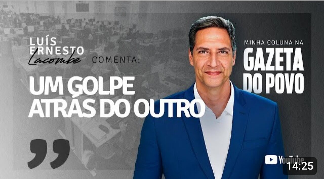 UM GOLPE ATRÁS DO OUTRO - minha coluna na GAZETA DO POVO