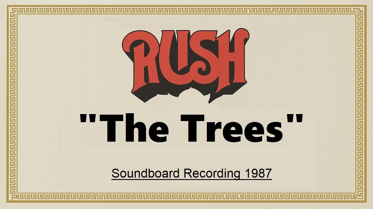 Rush - The Trees (Live in Mansfield, Massachusetts 1997)