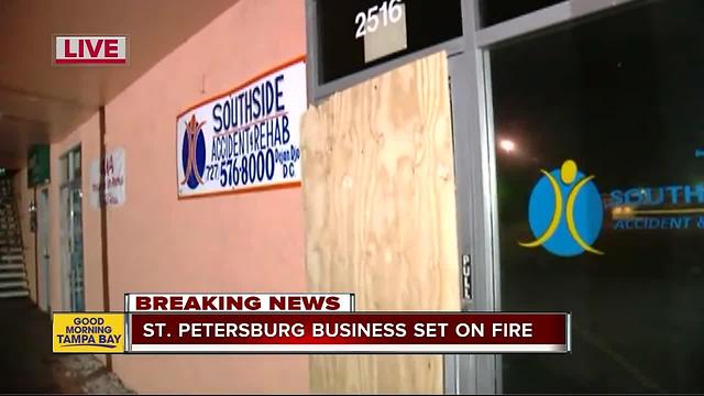 Fire at rehab clinic in St. Pete suspected to be arson