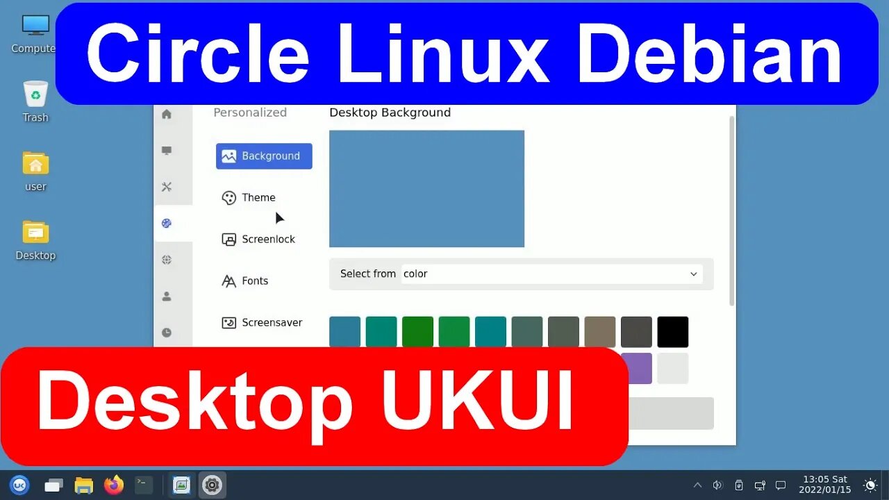 Circle Linux distro baseada no Debian com ambiente desktop UKUI