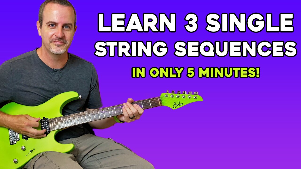 Three easy to learn single string sequences for the guitar