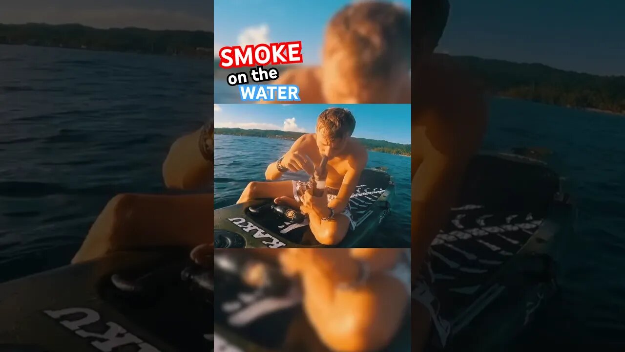 Ripping Bongs in the Middle of the Ocean 🌊🌿 #shorts #travel #jamaica