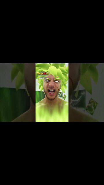 Turning into Broly with Dragon Ball snapchat filter
