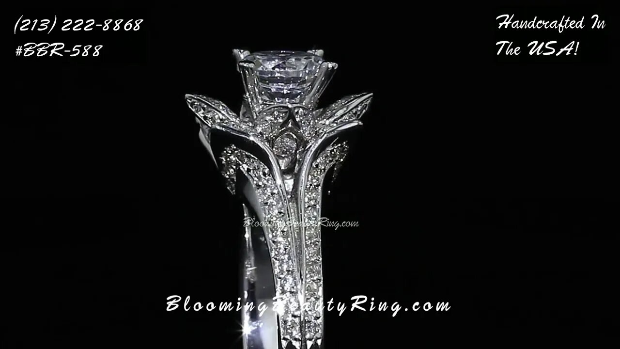 BBR 588 Lotus Diamond Engagement Ring