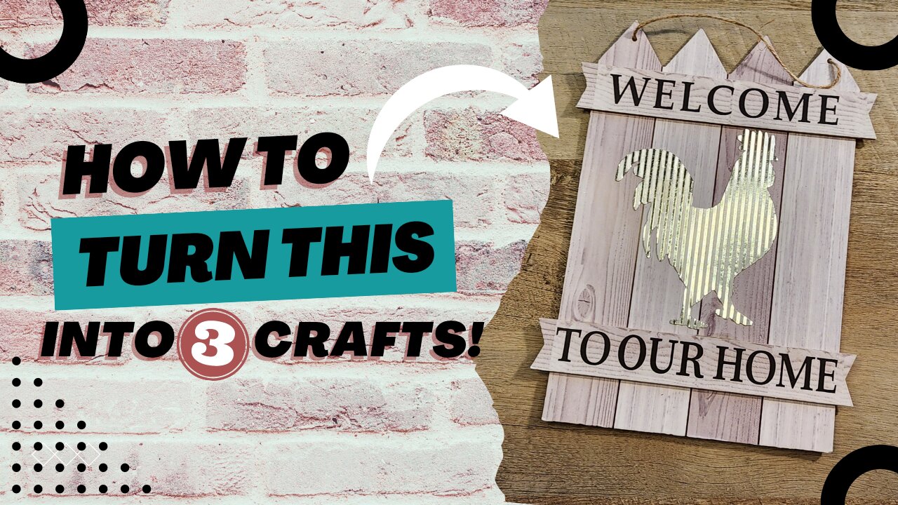 Lady Red Crafting: 3 Crafts from 1 Dollar Tree Chicken Sign!