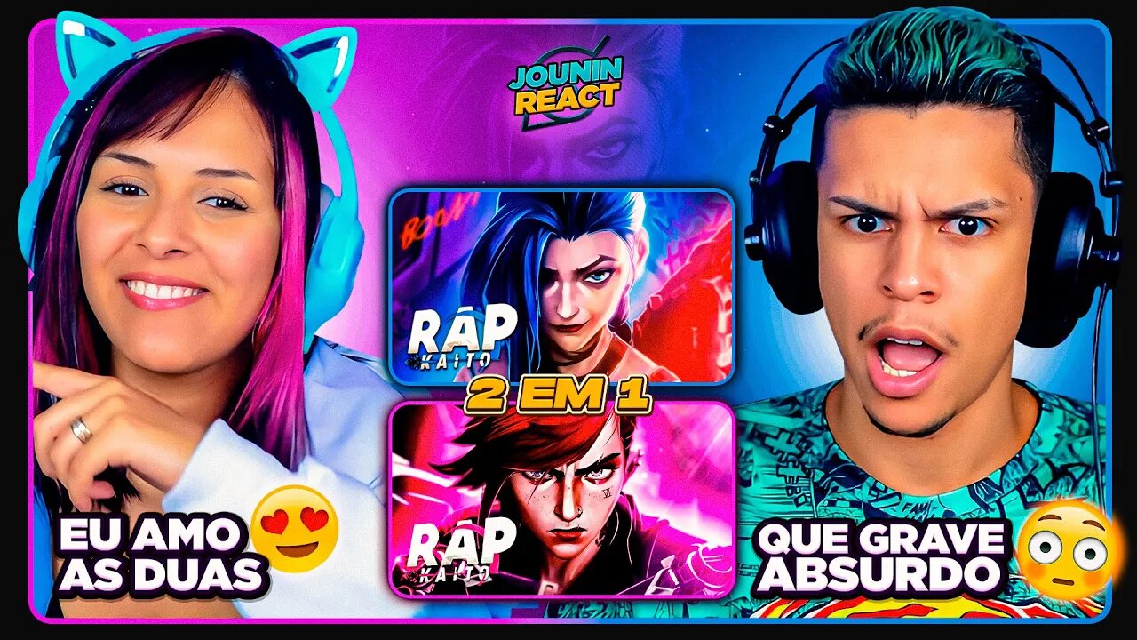 2 EM 1 - Kaito | Dura ne Queda (Vi) e Meu Presságio (Jinx) | [React em Casal] 🔥