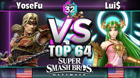 ULTIMATE 32 Top 32 Qualifier - YoseFu (Simon) vs. Lui$ (Palutena) - Smash Ultimate