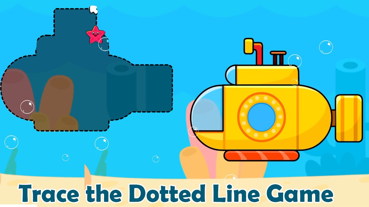 Trace the Dotted Line Game for kids