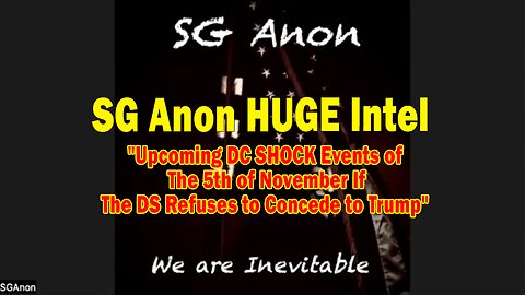 SG Anon HUGE Intel 11.04.24: "Upcoming DC SHOCK Events of the 5th of November If the DS Refuses to Concede to Trump"