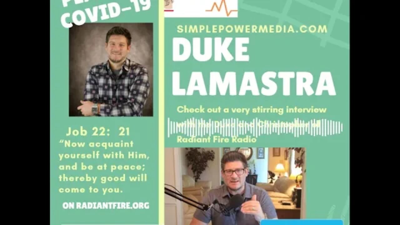 Peace in the Midst of Covid-19, Duke Lamastra (Interview)