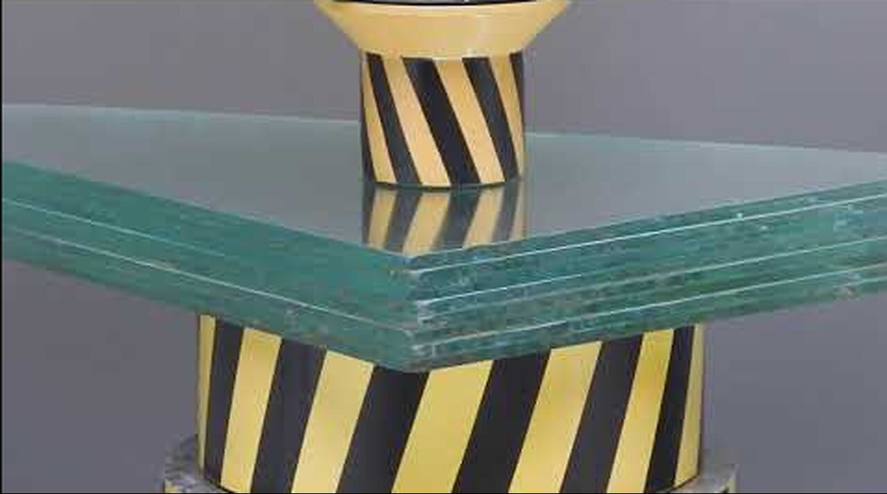 HIDRAULIC PRESS VS bulletproof glass