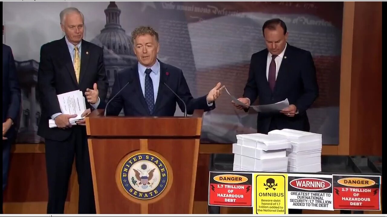 Sen Rand Paul RIPS 4,100 Page Spending Bill