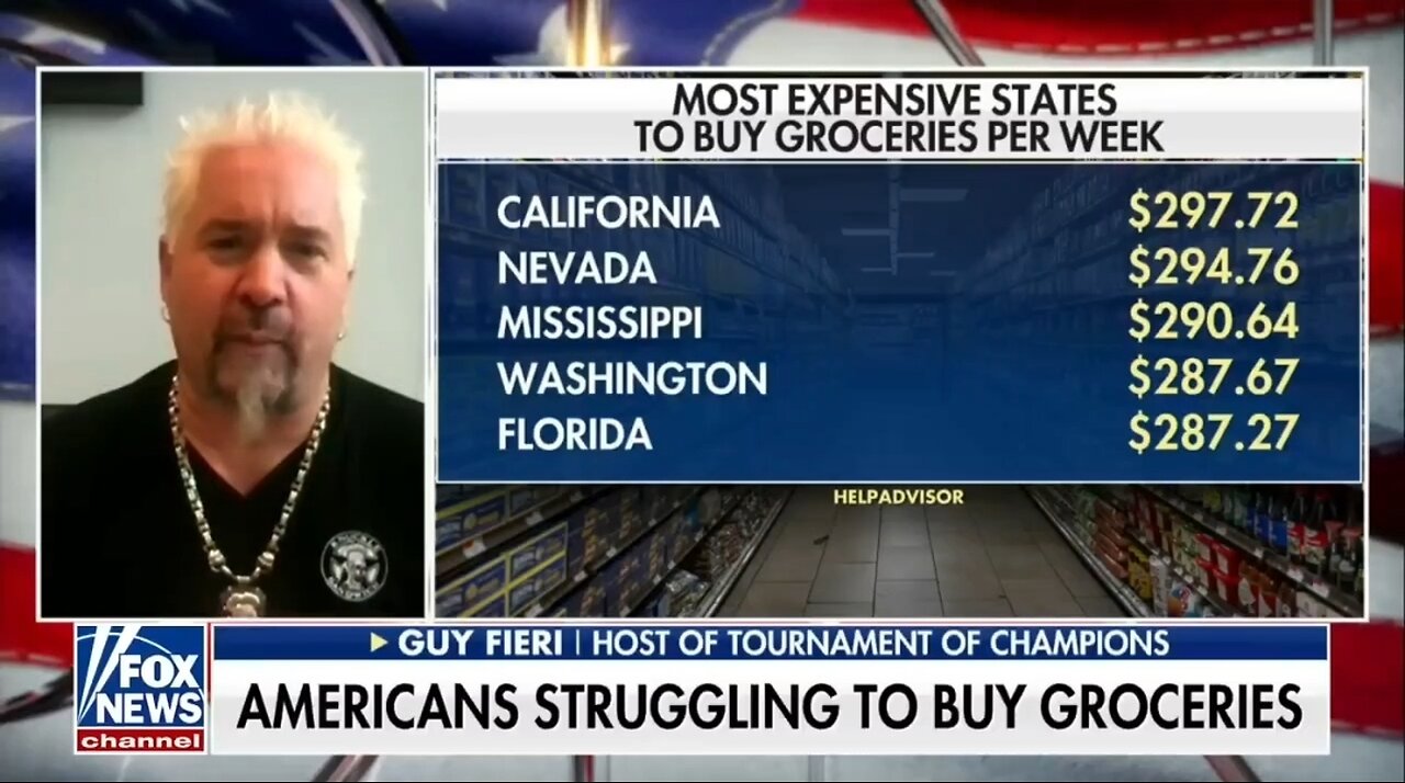 Guy Fieri: The Dollar Isn't Going As Far As It Was Due to Bidenflation