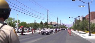 LVMPD honor former detective with procession to coroners office