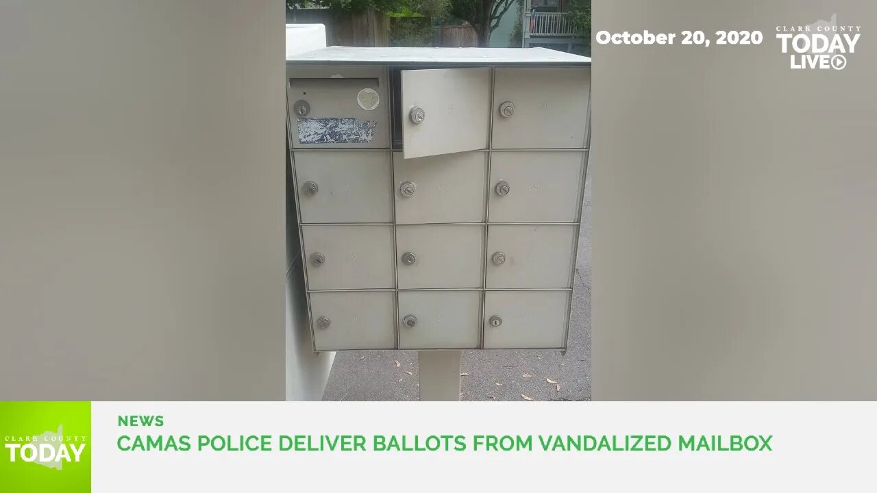 Camas police deliver ballots from vandalized mailbox