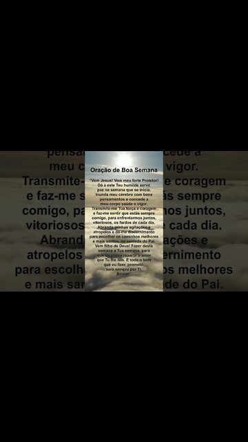 Oração da Boa Semana - Para Uma Semana Cheia de Bençãos e Vitórias - Oração Para Status #shorts