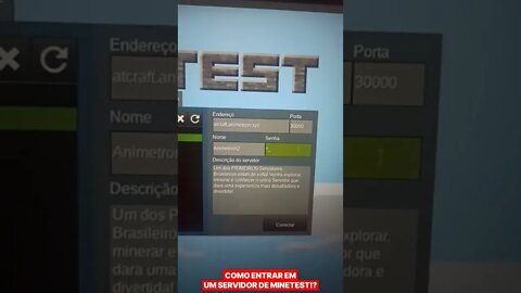 COMO ENTRAR EM UM SERVIDOR DE MINETEST EM 1 MINUTO! - #shorts #minecraft #minetest #atcraft
