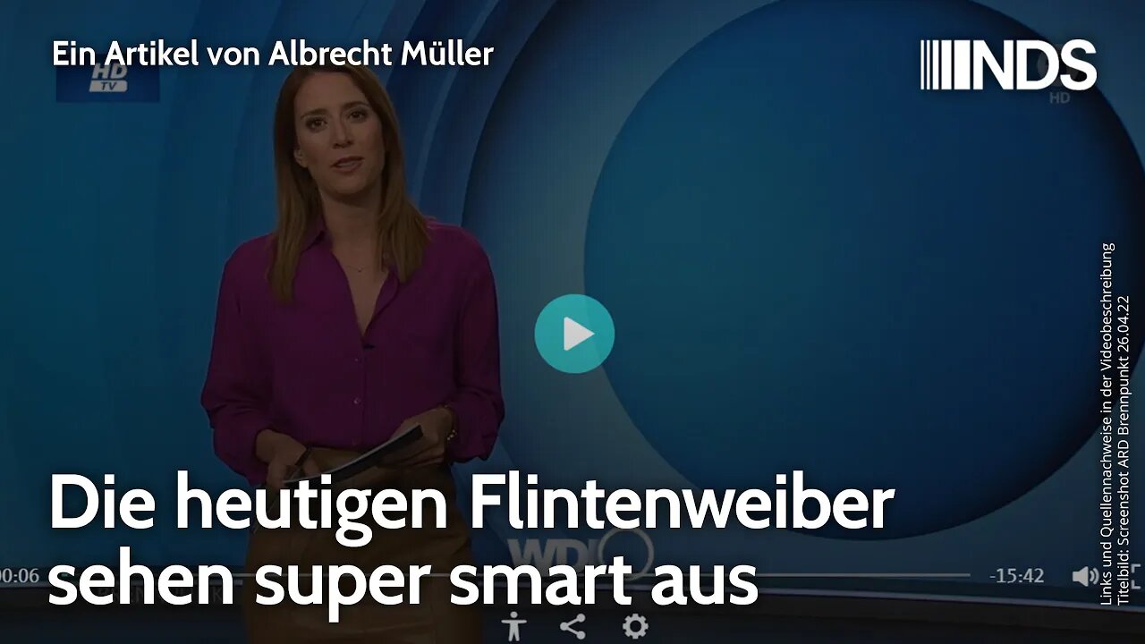 Die heutigen Flintenweiber sehen super smart aus | Albrecht Müller | NDS-Podcast