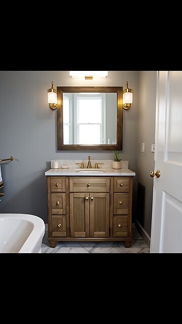 Clean private restroom, AI art