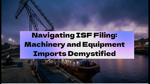 ISF Filing Essentials: Best Practices for Machinery and Equipment Imports