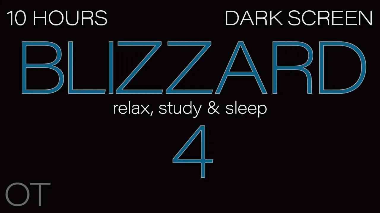 BLIZZARD| Howling Wind & Blowing Snow Sounds for Sleeping| Relaxing| Studying| DARK BLACK SCREEN V4