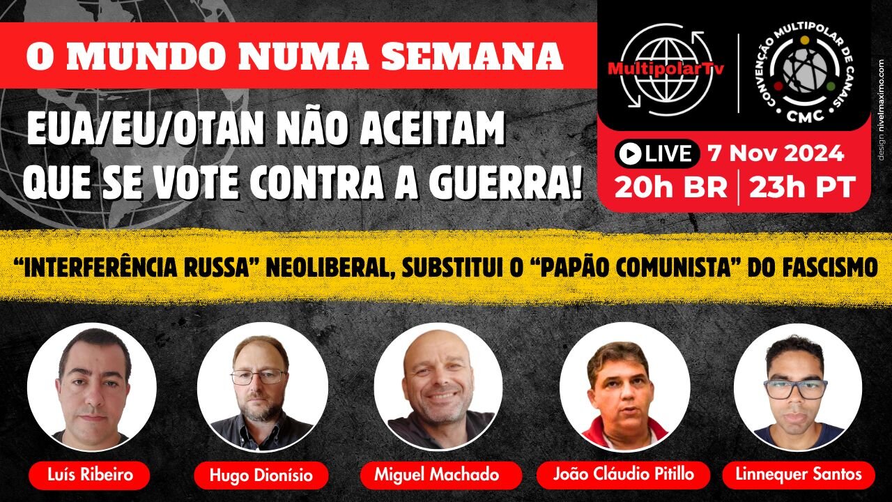 EUA/EU/OTAN NÃO ACEITAM QUE SE VOTE CONTRA A GUERRA O MUNDO NUMA SEMANA