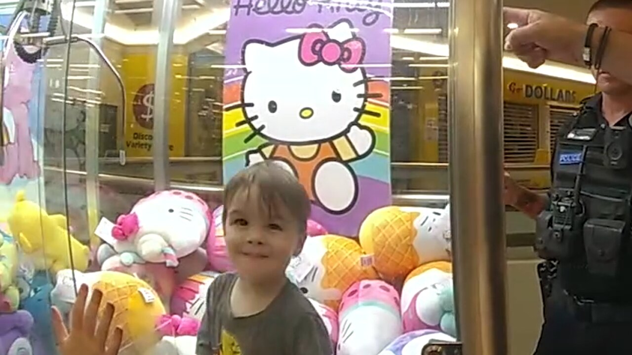 Police rescue child stuck in claw machine