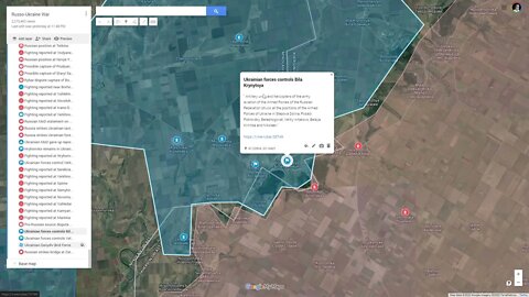 [ Davydiv Brid Front ] Ukrainian forces controls Bila Krynytsya & Velyke Artakove (unknown when)