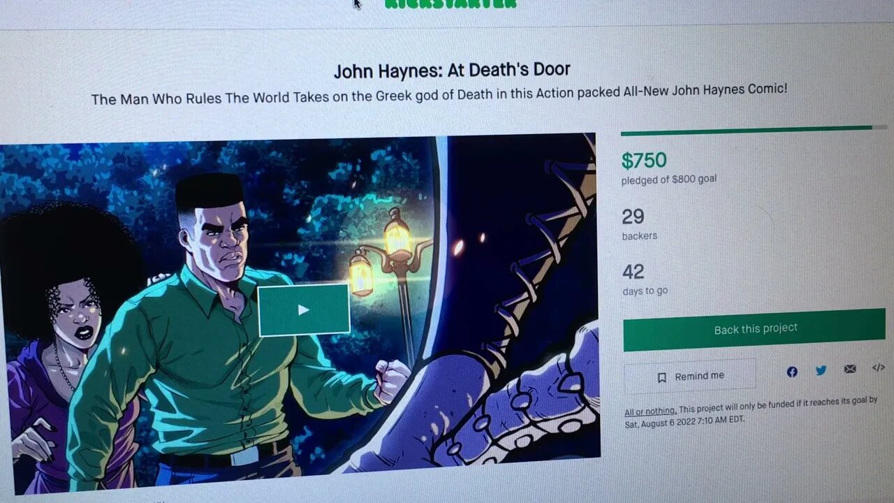 The John Haynes At Death's Door Kickstarter is $50 AWAY FROM BEING FULLY FUNDED IN TWO DAYS!