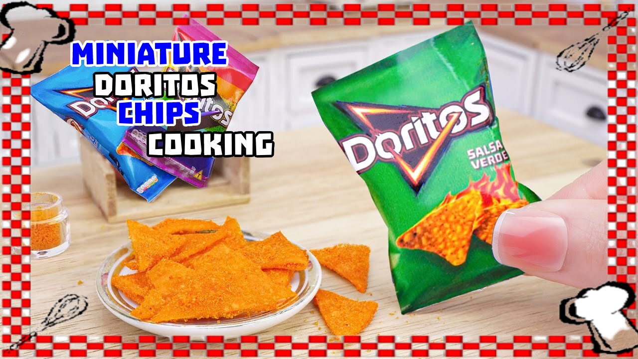 Crispy Miniature Rainbow Doritos | Tiny Chips Making in Miniature Kitchen by Miniature Cooking