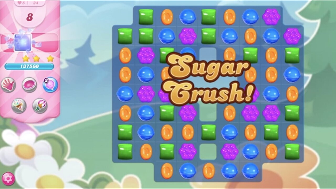 Candy Crush Saga | Level 24 | NO BOOSTERS | 3 STARS | PASSED ON FIRST TRY! | 188760 🦄