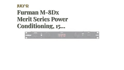 Furman M-8Dx Merit Series Power Conditioning, 15 Amp, 9 Outlets with Wall Wart Spacing, Pullout...