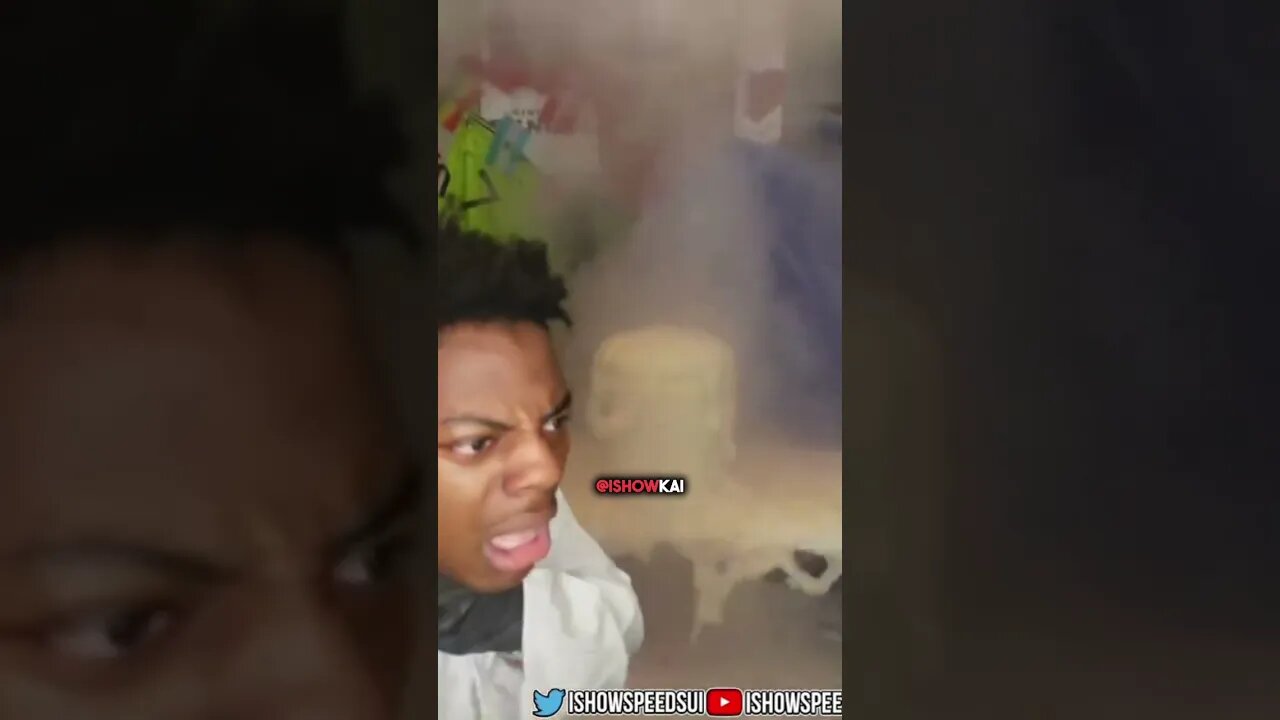 Ishowspeed starts a fire in his house #shorts